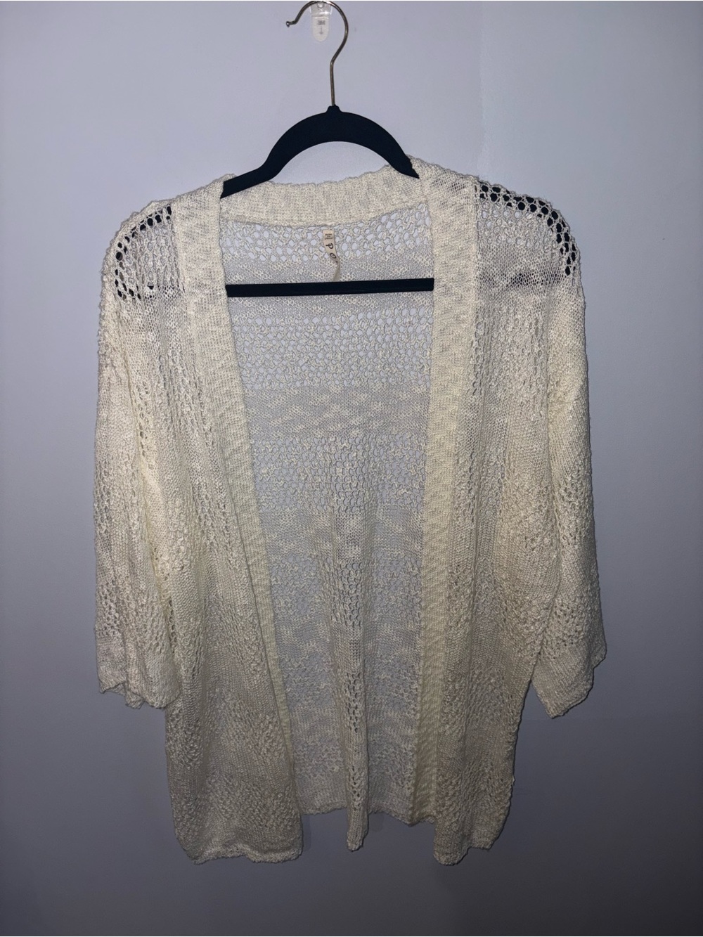 POL Open-Knit Cream Cardigan
